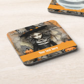 Halloween Witch Bier Onderzetter (Linkerzijde)