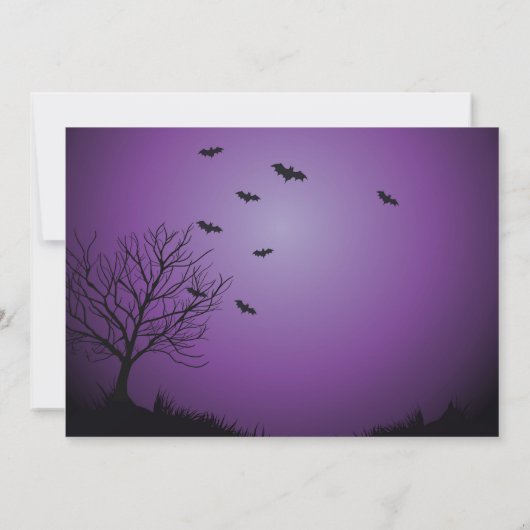 Halloween Witch Birthday Uitnodiging (Achterkant)