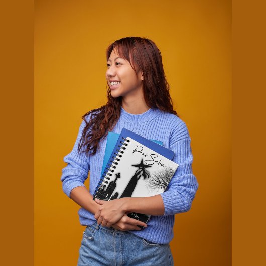 Halloween Witch Black and White Spiral Notitieboek