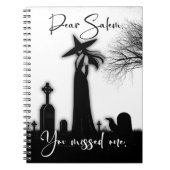 Halloween Witch Black and White Spiral Notitieboek (Voorkant)