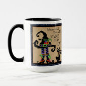 Halloween Witch Black Cat Funny Quote  Mok (Links)