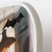 Halloween Witch Black Cat Pumpkin gebakken traktat Pickleball Paddle (Links Detail)