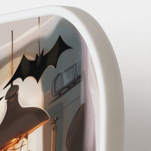 Halloween Witch Black Cat Pumpkin gebakken traktat Pickleball Paddle (Links Detail)