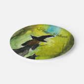 Halloween Witch Black Cat Woman Spells Papieren Bordje (Gekanteld)