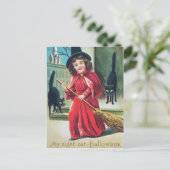  Halloween Witch Black Cats briefkaart (Staand voorkant)