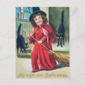  Halloween Witch Black Cats briefkaart (Voorkant)