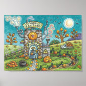 Halloween WITCH & BLACK CATS PIE FACTORY POSTER Sm (Voorkant)