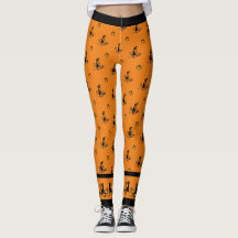 Halloween Witch Black Cats - Sinaasappel