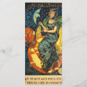  Halloween Witch Bladwijzer Menu (Achterkant)