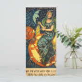  Halloween Witch Bladwijzer Menu (Staand voorkant)