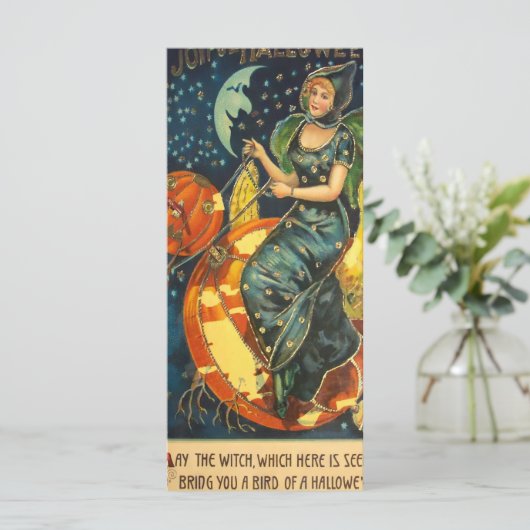  Halloween Witch Bladwijzer Menu (Staand voorkant)