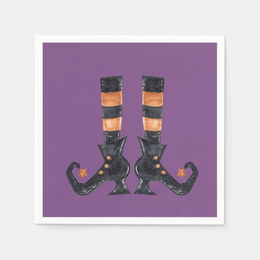 Halloween Witch Boots Servet (Voorkant)