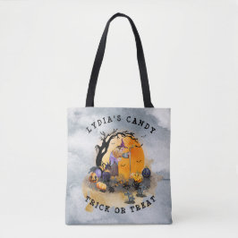 Halloween Witch Bossen Scene Trick or treat Tote Bag