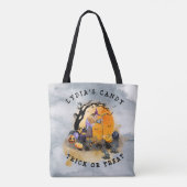 Halloween Witch Bossen Scene Trick or treat Tote Bag (Achterkant)