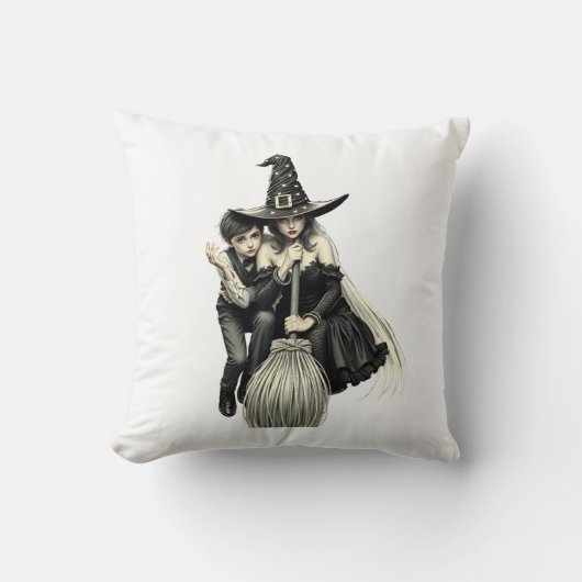 Halloween Witch & Boy: Dark Magic Duo aangekondigd Kussen (Voorkant)