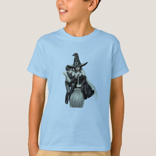 Halloween Witch & Boy: Dark Magic Duo aangekondigd T-shirt (Voorkant)