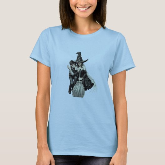 Halloween Witch & Boy: Dark Magic Duo aangekondigd T-shirt (Voorkant)