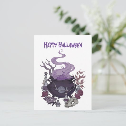Halloween Witch Brew Briefkaart (Staand voorkant)