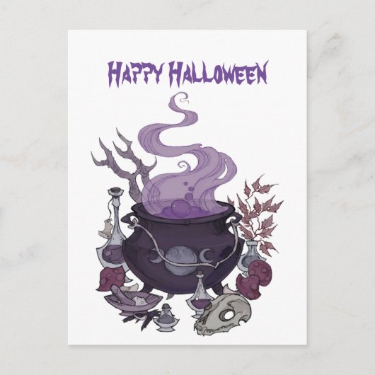 Halloween Witch Brew Briefkaart (Voorkant)