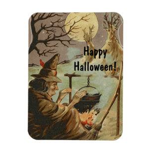 Halloween Witch Brew in Cauldron Magneet