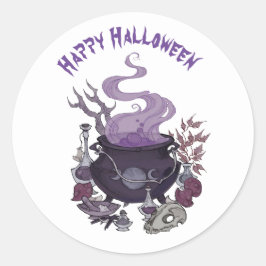 Halloween Witch Brew Ronde Sticker