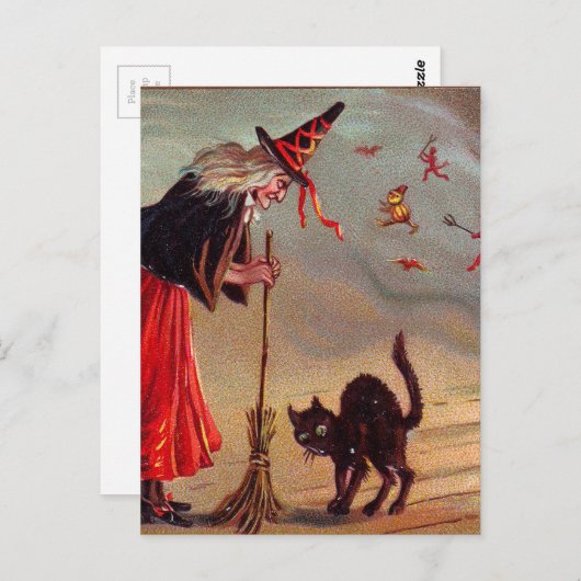 Halloween Witch Briefkaart (Voorkant / Achterkant)