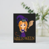 Halloween Witch Briefkaart (Staand voorkant)
