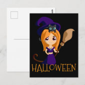 Halloween Witch Briefkaart (Voorkant / Achterkant)