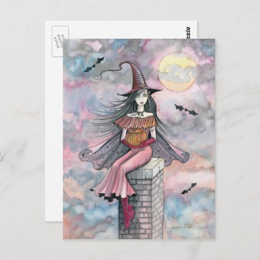 Halloween Witch Briefkaart (Voorkant / Achterkant)