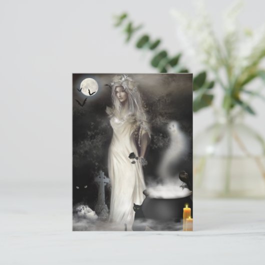 Halloween Witch Briefkaart (Staand voorkant)