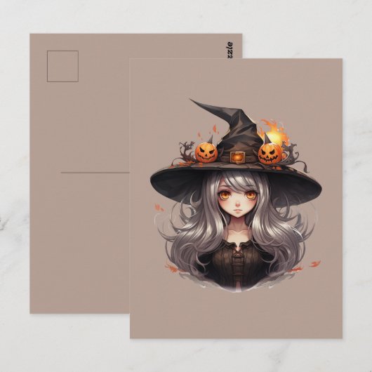 Halloween Witch Briefkaart (Voorkant / Achterkant)