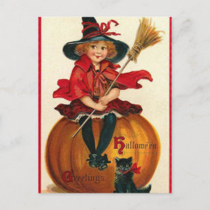  Halloween Witch Briefkaart