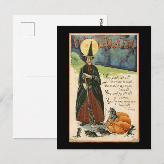 Halloween Witch  Briefkaart (Voorkant / Achterkant)