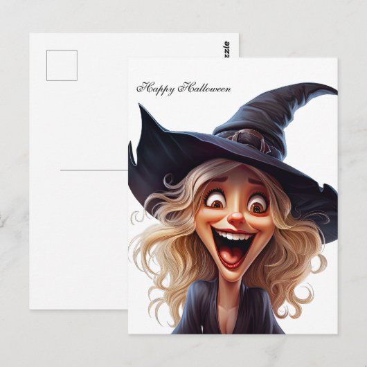 Halloween Witch Briefkaart (Voorkant / Achterkant)