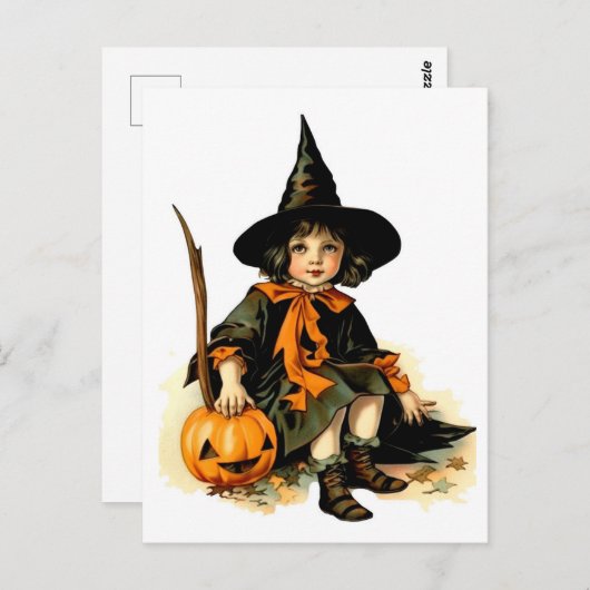  Halloween Witch Briefkaart (Voorkant / Achterkant)