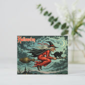  Halloween Witch Briefkaart (Staand voorkant)