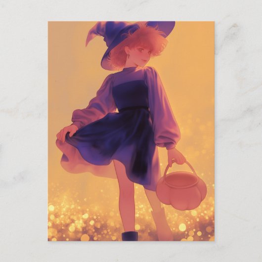 Halloween Witch Briefkaart (Voorkant)