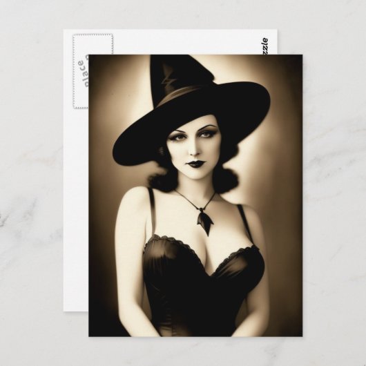 Halloween Witch Briefkaart (Voorkant / Achterkant)