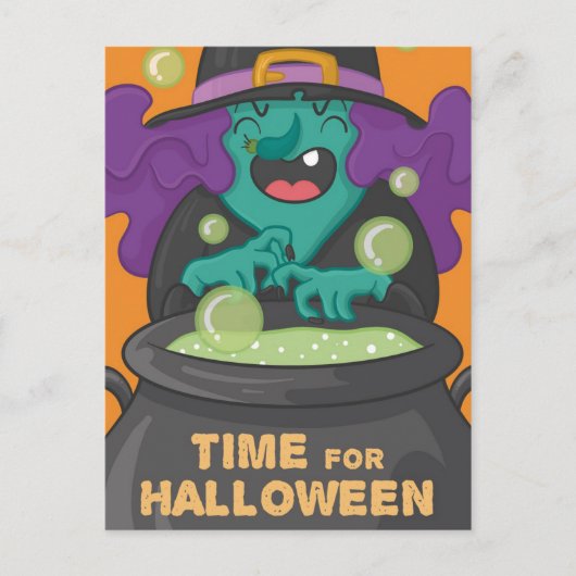 Halloween Witch Briefkaart (Voorkant)