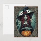 Halloween Witch Briefkaart (Voorkant / Achterkant)