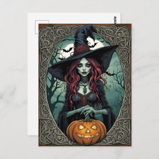 Halloween Witch Briefkaart (Voorkant / Achterkant)