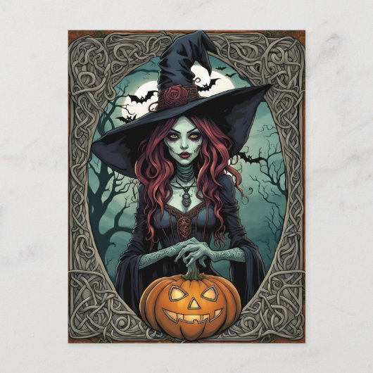 Halloween Witch Briefkaart (Voorkant)