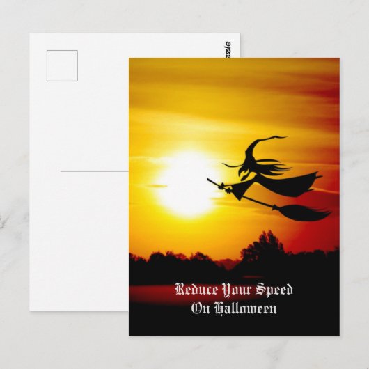 Halloween Witch Briefkaart (Voorkant / Achterkant)