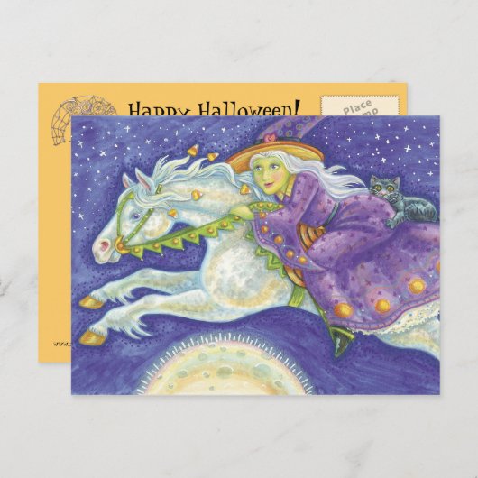 Halloween Witch Briefkaart (Voorkant / Achterkant)