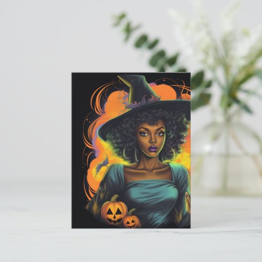 Halloween Witch Briefkaart (Staand voorkant)