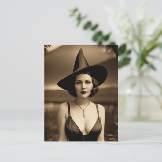 Halloween Witch Briefkaart (Staand voorkant)