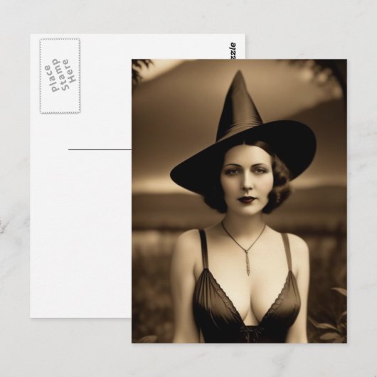 Halloween Witch Briefkaart (Voorkant / Achterkant)