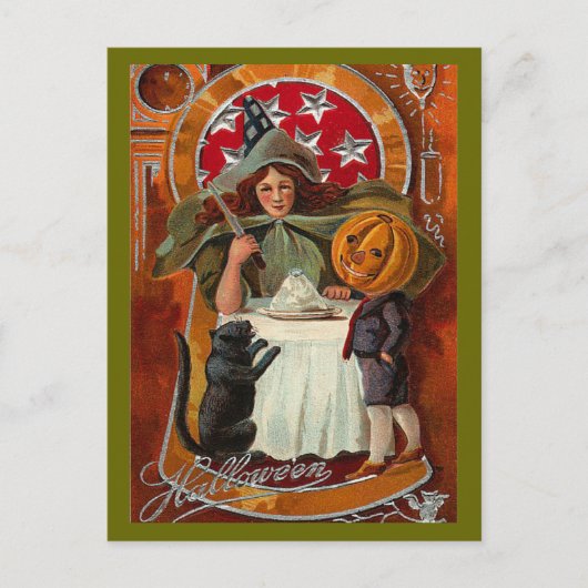 Halloween Witch Briefkaart (Voorkant)