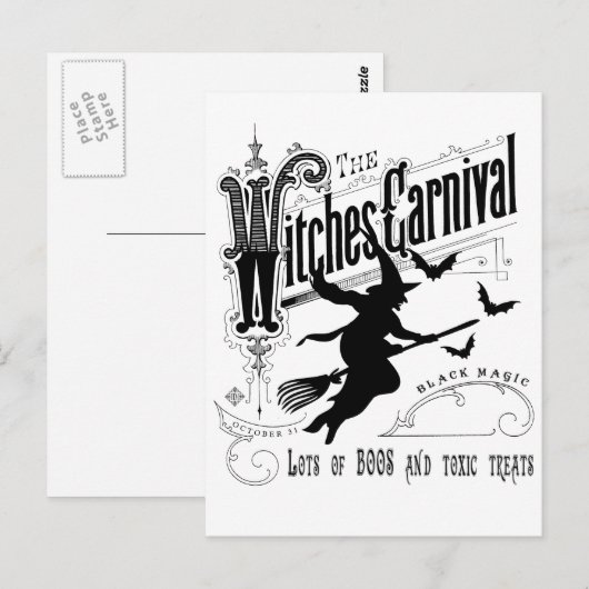  Halloween Witch Briefkaart (Voorkant / Achterkant)