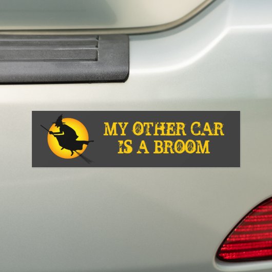 Halloween Witch Bumpersticker 6 (Op auto)